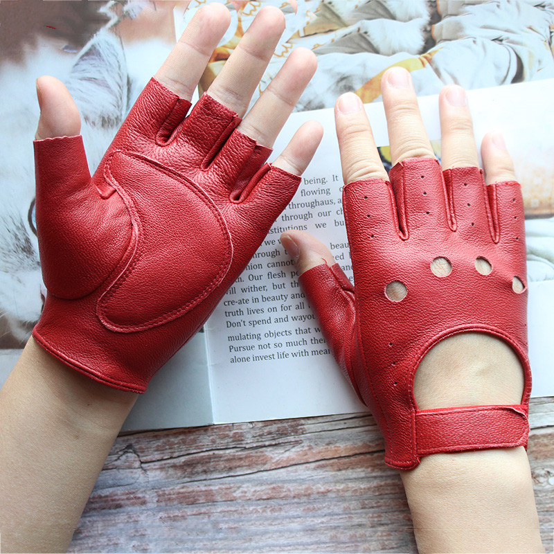 Guantes de cuero de medio Dedo - Leather Driving Glove reseña y precio