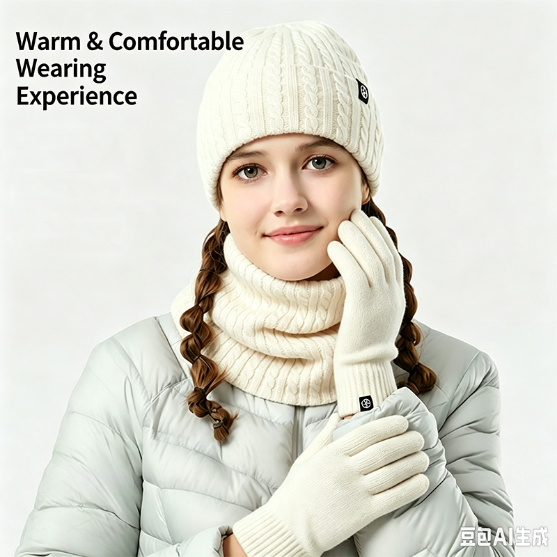 Conjunto de gorro, bufanda y g - Wool Glove Lined reseña y precio